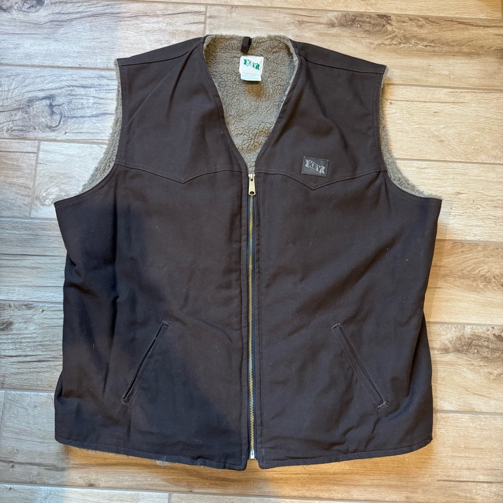 Key Men’s Sherpa Lined Vest. 2XL Tall